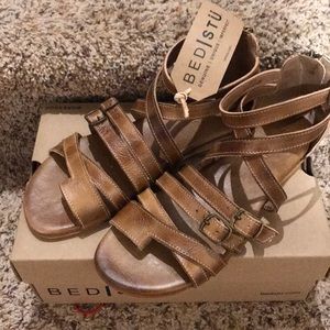 Bed Stu Miya Sandals Size 10 New Tan Rustic